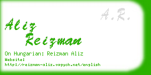 aliz reizman business card